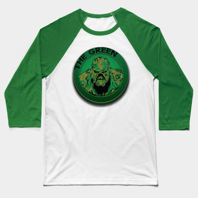 Avatar of the Green (Swamp Thing) Baseball T-Shirt by Exit8